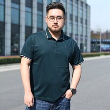夏季新款男士短袖t恤纯色翻领polo衫男体恤男装半袖加肥5913款，男装T恤，星座802