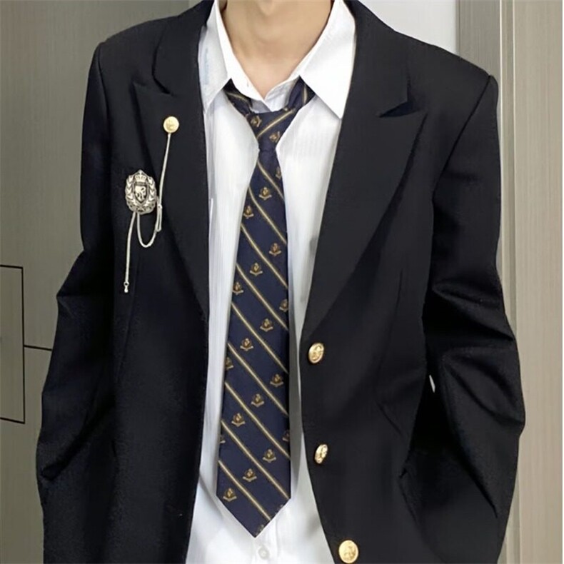 2025年新款休闲男装校园风春秋西服日系学院西装外套,男装西服,星座506A