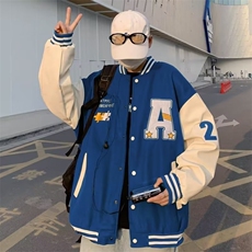 秋季夹克男士上衣棒球服PU皮袖L699-P60，男装夹克，星座1109-3