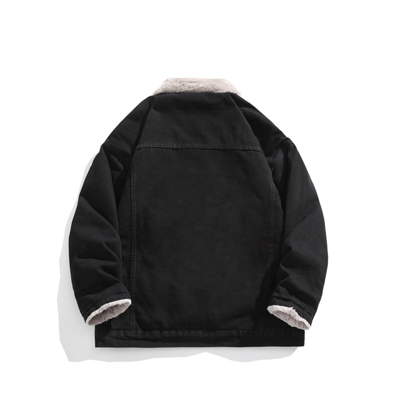 现货加绒牛仔棉服男冬季棉衣外套羊羔绒翻领夹克毛领MY2220-P110,男装夹克,星座1103-3