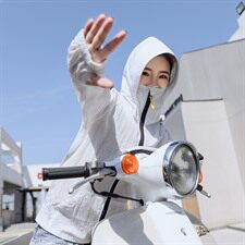 连帽件2024年夏季长袖薄款短款舒适修身纯色气质韩版简约防晒衣，女装防晒衣，可可小西