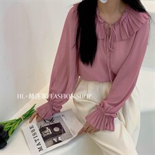 2022夏季新款韩版防晒百折领衬衣，其它，HL+
