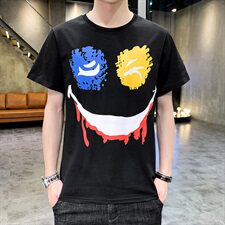 2021夏季新款男潮个性印花百搭套头短袖T恤男A436-T638-P25，男装T恤，电商A436