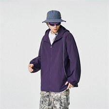 UPF50+有报告凉感轻薄透气宽松大码潮流防晒服DQC657-P48，男装防晒衣，电商B306