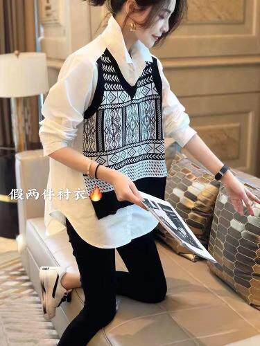 春装新款假两件爆版，女装，情依阁