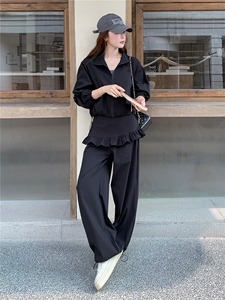 《档口现货》26秋上新气质夹克外套屁连工装长裤两件套女图片