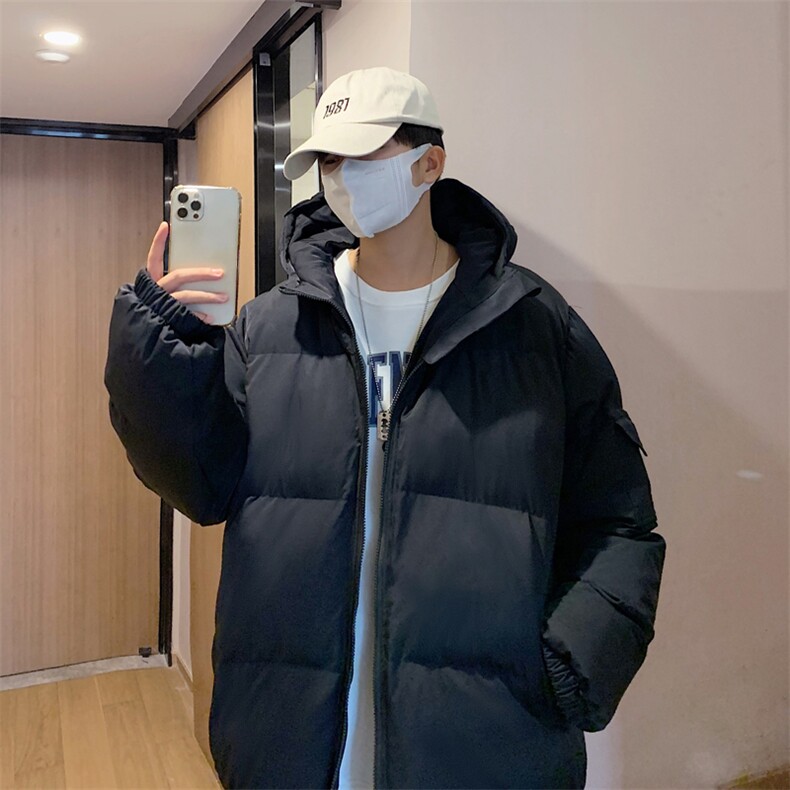 M662P80港风外景棉衣外套纯色百搭加大码情侣装学生棉服冬装,男装棉衣,电商A026-1