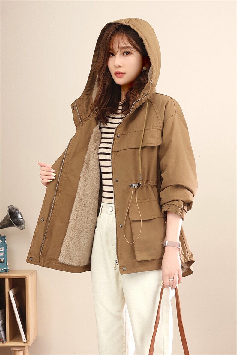 2023冬装新款加厚连帽派克服,女装棉衣/棉服,小林双子