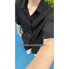 特批25数据冰丝短袖衬衫简约纯色休闲短袖痞帅白色衬衣DX956，男装T恤，电商A128
