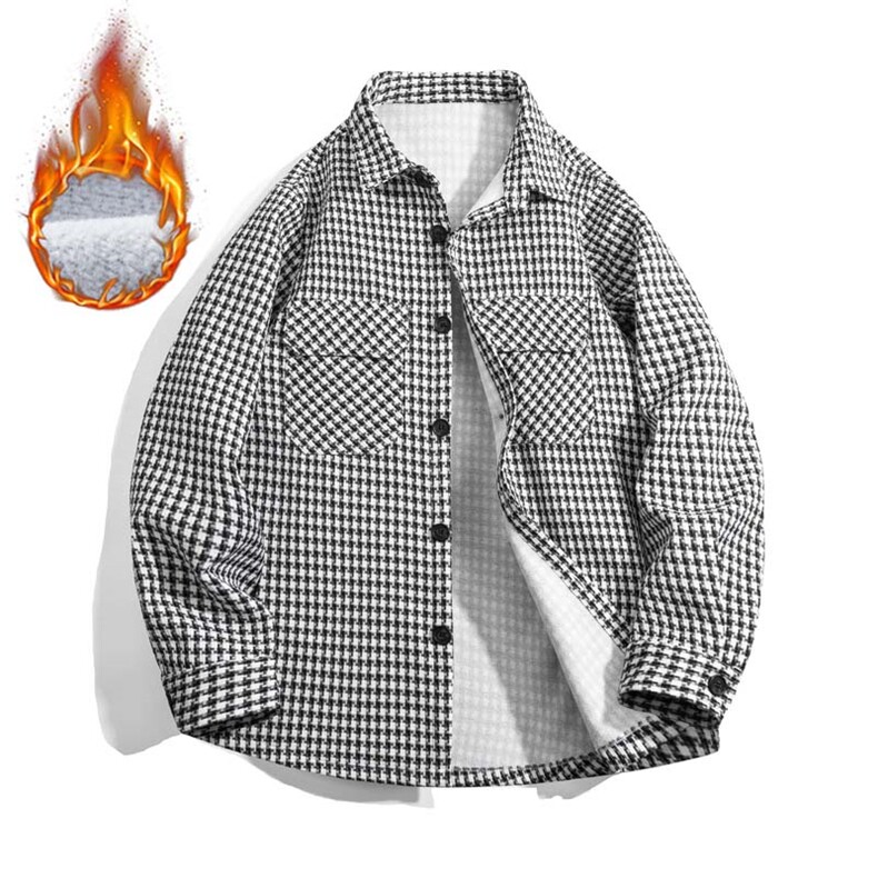 秋冬潮牌休闲加厚格子磨毛羊羔毛夹克外套P68控88-J2828-XZ402-2，男装夹克，星座402-2
