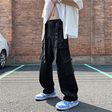 休闲裤男个性多口袋宽松显瘦工装裤K0310-P48，男装休闲裤，星座308B-1