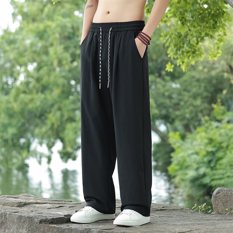 新风亚麻松弛感休闲直筒裤 星座815-8606p75图片