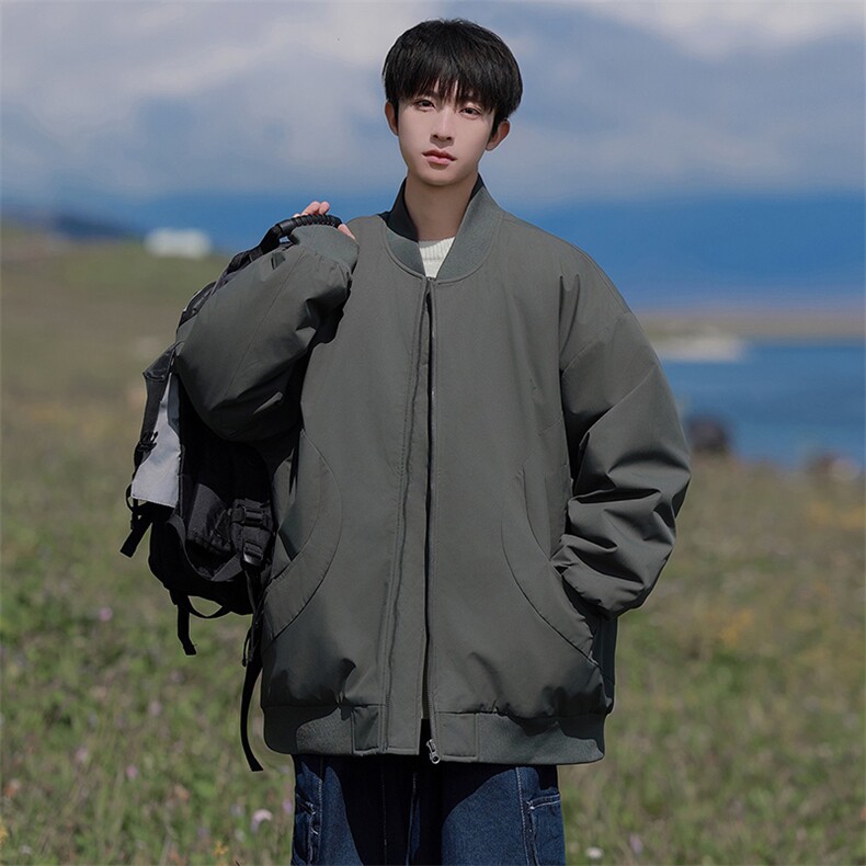 弯刀棉衣男棒球领二开加厚棉袄DSA157B-M8868-特P55,男装棉衣,电商A157B