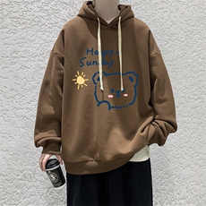 纯棉连帽卫衣男大码运动帽衫宽松薄WY2309-P35，男装卫衣，电商A040
