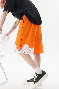 8XL-M 特大码夏季新款五分裤vibe破洞拼接高街格子短裤DK1517P57图片