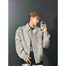 【有货】cleanfit短款褶皱外套男款春秋高级感痞帅夹克W186LL-P72，男装夹克，星座1007（原301D）