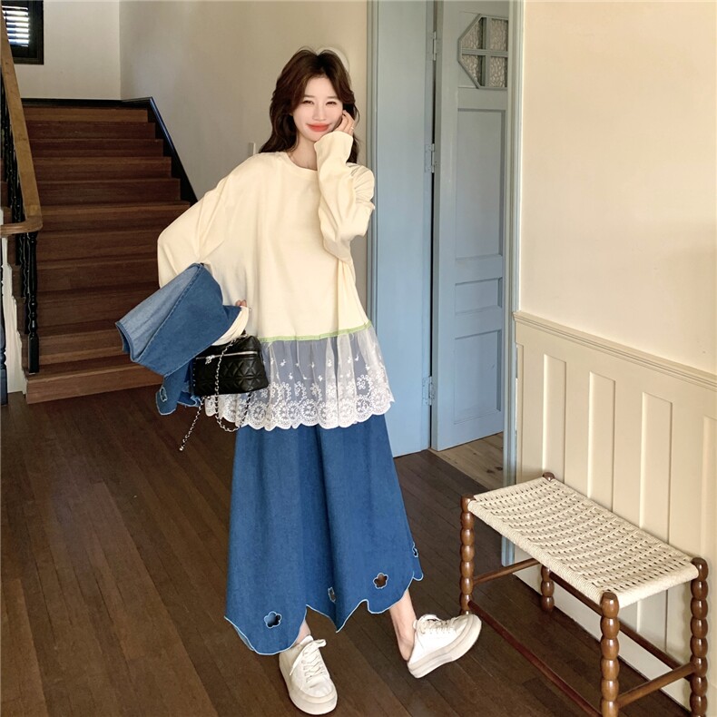 现货新款针织+牛仔马甲+半身裙三件套2C056-7203-P195控318,女装套装/套裙,2C056