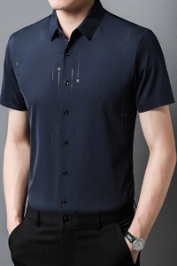F3107男式2023年夏季新款衬衫男短袖休闲衬衣P66图片