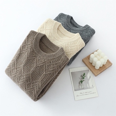 时尚儿童羊毛衫男童女童秋冬新款保暖加厚针织衫宝宝毛衣外套，童装儿童羊毛衫，冰晶童装