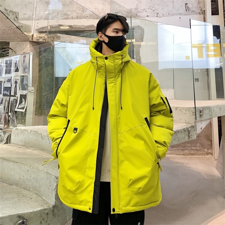冬季男女登山服白鸭绒连帽纯色工装羽绒服外套A406Y93650P235,男装羽绒服,星座309（原A406）