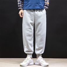 K12045-P40束脚纯棉运动裤男士休闲裤大码宽松卫裤男马切达，男装休闲裤，电商A040A
