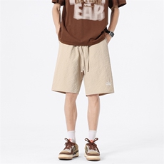 刺绣薄款夏季短裤男泡泡纱男士休闲五分裤直筒A266-GBXGZM121-P16，男装牛仔裤，电商A266