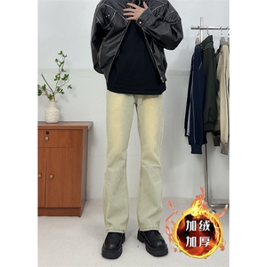 美式ins高街vibe水洗加绒牛仔裤货号加绒K2316P70常规P55图片