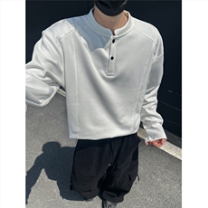 【图】POLO衫翻领卫衣长袖T恤W989/特P22白色3有加绒，男装Polo衫，电商A094