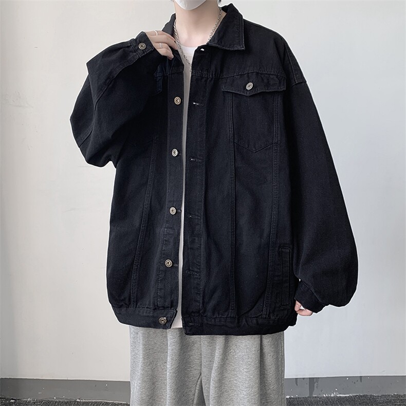 牛仔夹克男大码牛仔外套男茄克NJ77384-P60,男装夹克,电商A040