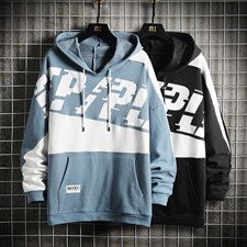 7XL-M加大码卫衣男2023秋季新款个性连帽加肥加大码字母卫衣控88图片