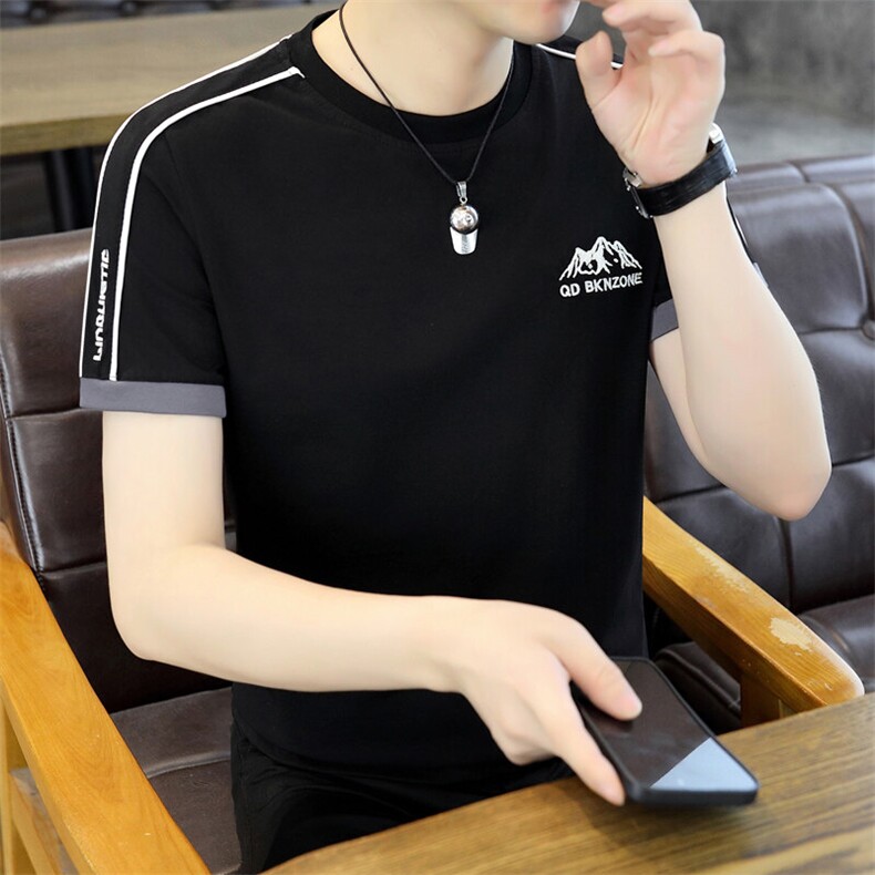 夏季短袖男刺绣翻领POLO衫T恤时尚休闲半袖上衣LD3319-P30图片