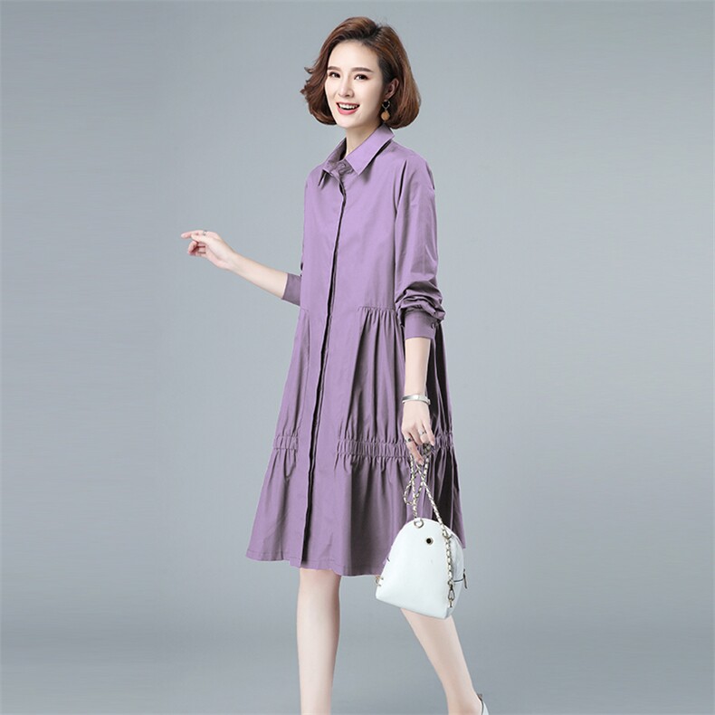 韩国东大门中长款风衣女282款连衣裙，女装风衣，秋牧寒烟