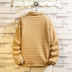 703-Y252 冬季高品质加厚羊羔毛外套格子毛呢双面穿小熊绣花图片