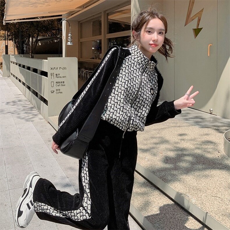 【现货】简约显瘦休闲套装2229-P175-K238，女装风衣，浙宝189