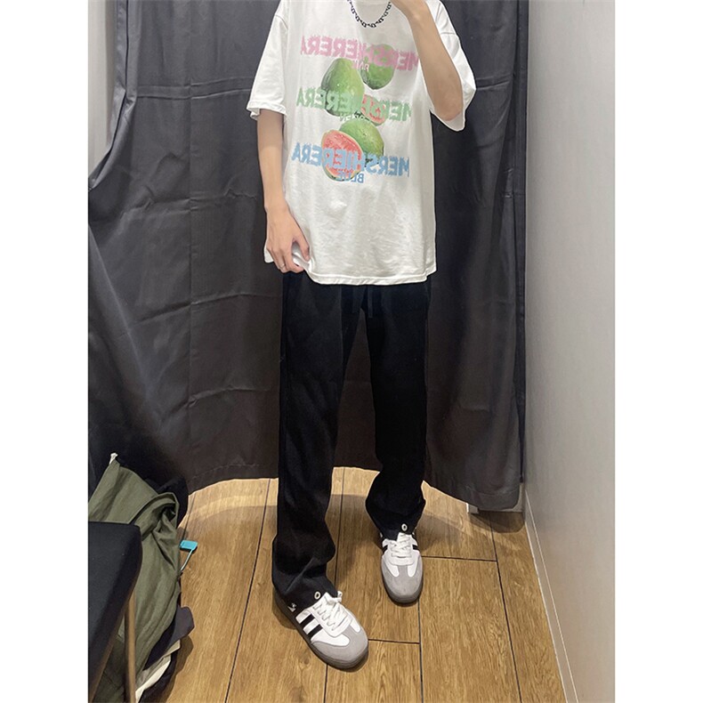 美式高街 hiphop冰丝铆钉微喇休闲裤货号K2426P55图片