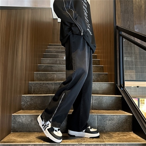 k1074-p55-控78 M-5XL 现货宽松拉链cleanfit牛仔裤马丁靴黑暗图片