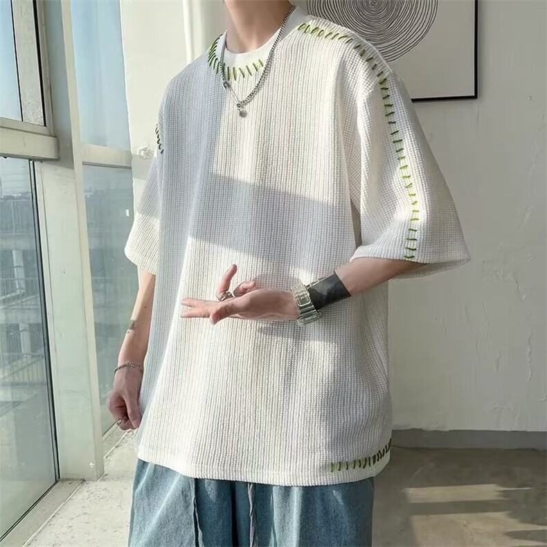T恤时尚潮牌五分袖日常圆领新款夏季ins城市风貌男潮标准青春流行,男装T恤,星座516A