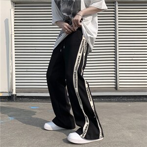 夏季高街ins直筒卫裤男设计感小众vibe美式运动裤 K2654-P32图片