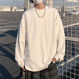 2026春装肌理感男士长袖T恤潮流男袖子纽扣设计 W56681/特P35 白8图片