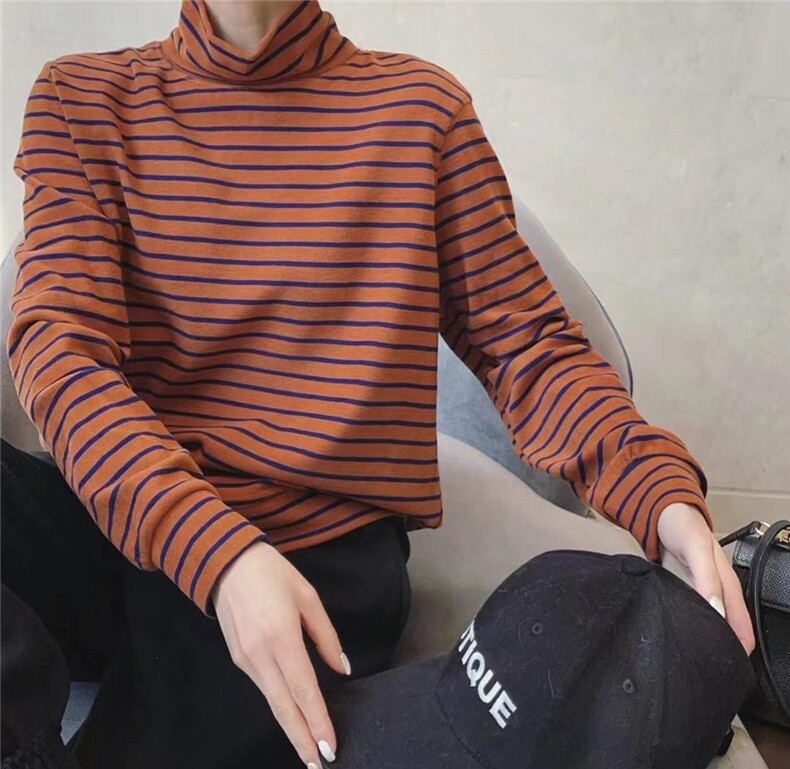 彩色条纹打底衫，其它，简单小珍