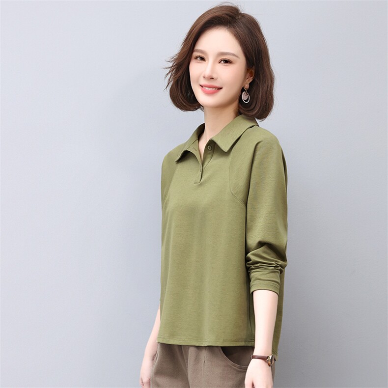 时尚百搭春季女装纯色长袖衬衫修身显瘦休闲上衣,女装衬衫,悦见她