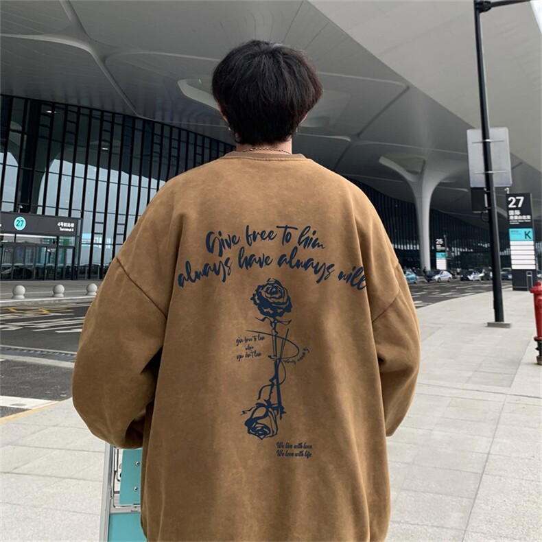 DSA028-SXCTV576抖音品质水洗重磅卫衣男高品质65棉圆领卫衣,男装卫衣,电商A028