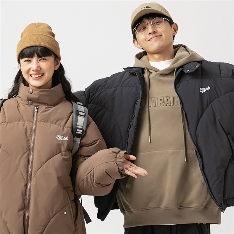 2026冬季新款男装日系潮牌纯色宽松休闲棉服加厚外套MY372-F139,男装棉衣,电商A101（原外27）