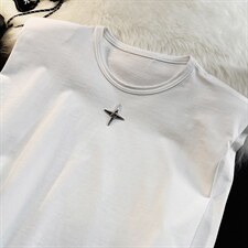 1平铺美式四角星设计潮流背心大码M-5XL休闲背心男BX8764P25控39，男装背心/马甲，星座226-2