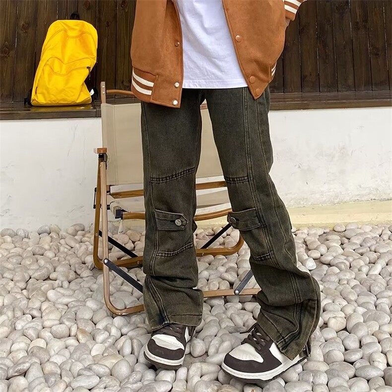 牛仔裤男秋季潮大码休闲裤子高街B18P60,男装牛仔裤,星座1116-2