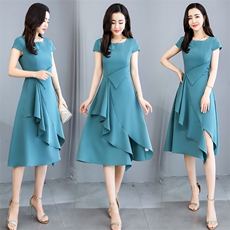 2021年夏季新款夏装甜美减龄气质百搭甜美时尚连衣裙，女装连衣裙，丽美静依