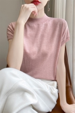 秋冬新款半高领毛衣女时尚纯色简约百搭针织衫，女装羊毛衫，暖圣羊羊绒