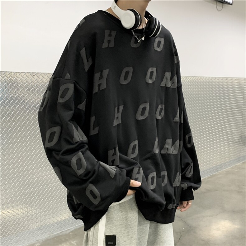原宿风卫衣男宽松上衣秋季2023新款潮流百搭春秋款insW2057-P30,男装卫衣,星座512-2