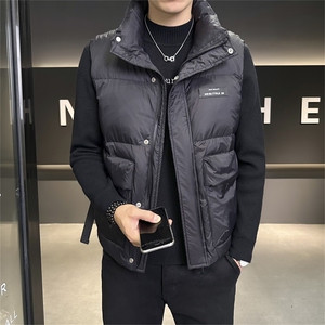 店主风立领羽绒马夹男休闲日系保暖外套马甲羽绒服YR58165-P110