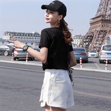 2021年夏季时尚潮流舒适简约个性短裤/热裤，女装牛仔裤，秋水欣儿